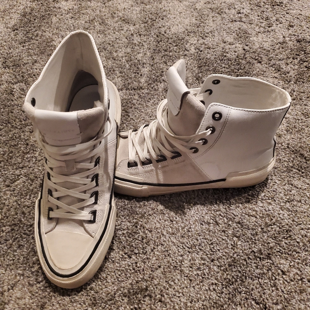 All Saints leather/seude